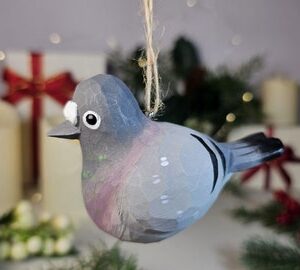 Bowrabag-Handcrafted Pigeon Wooden-Grey